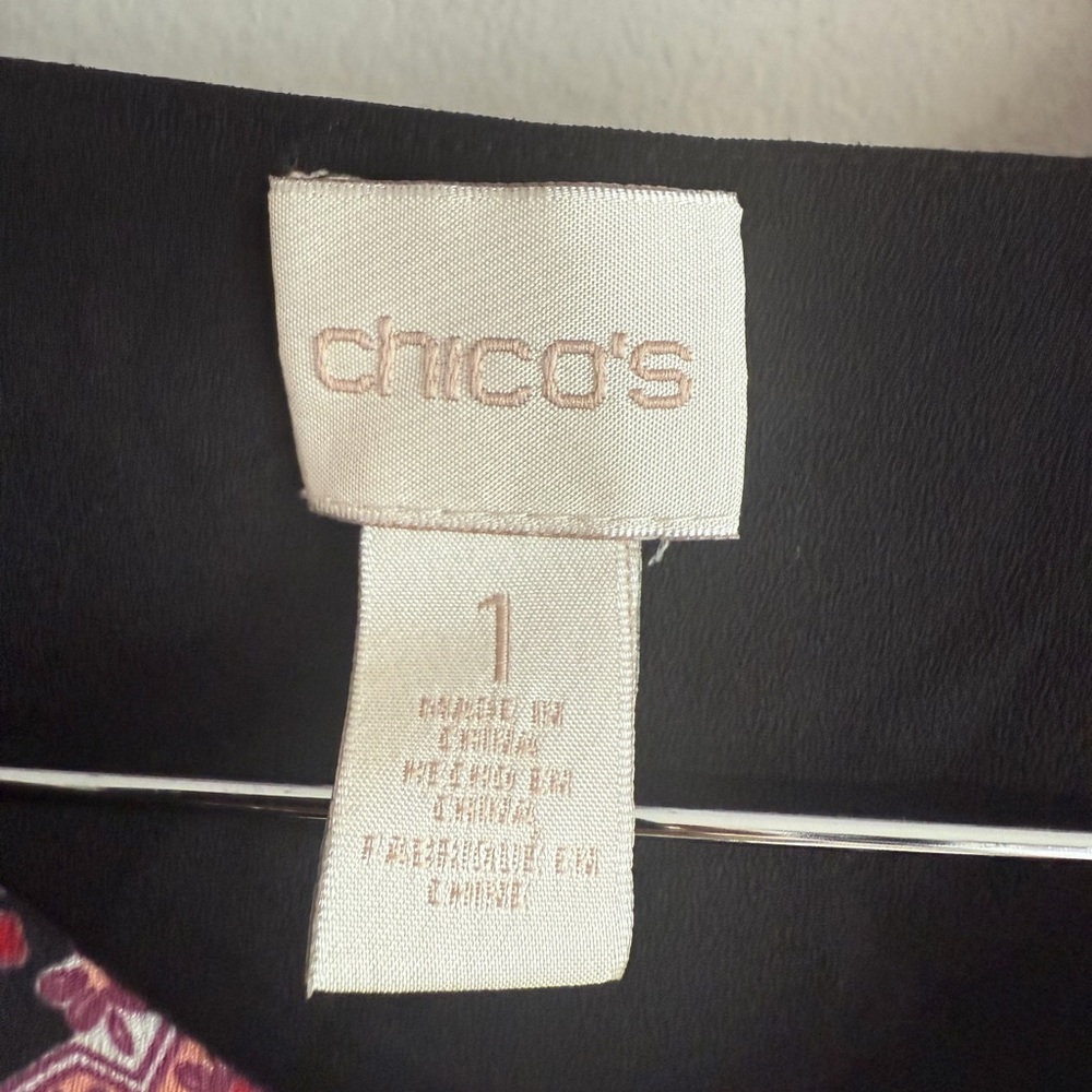 Chico's Multicolor Patterned Jacket size 1 - image 2